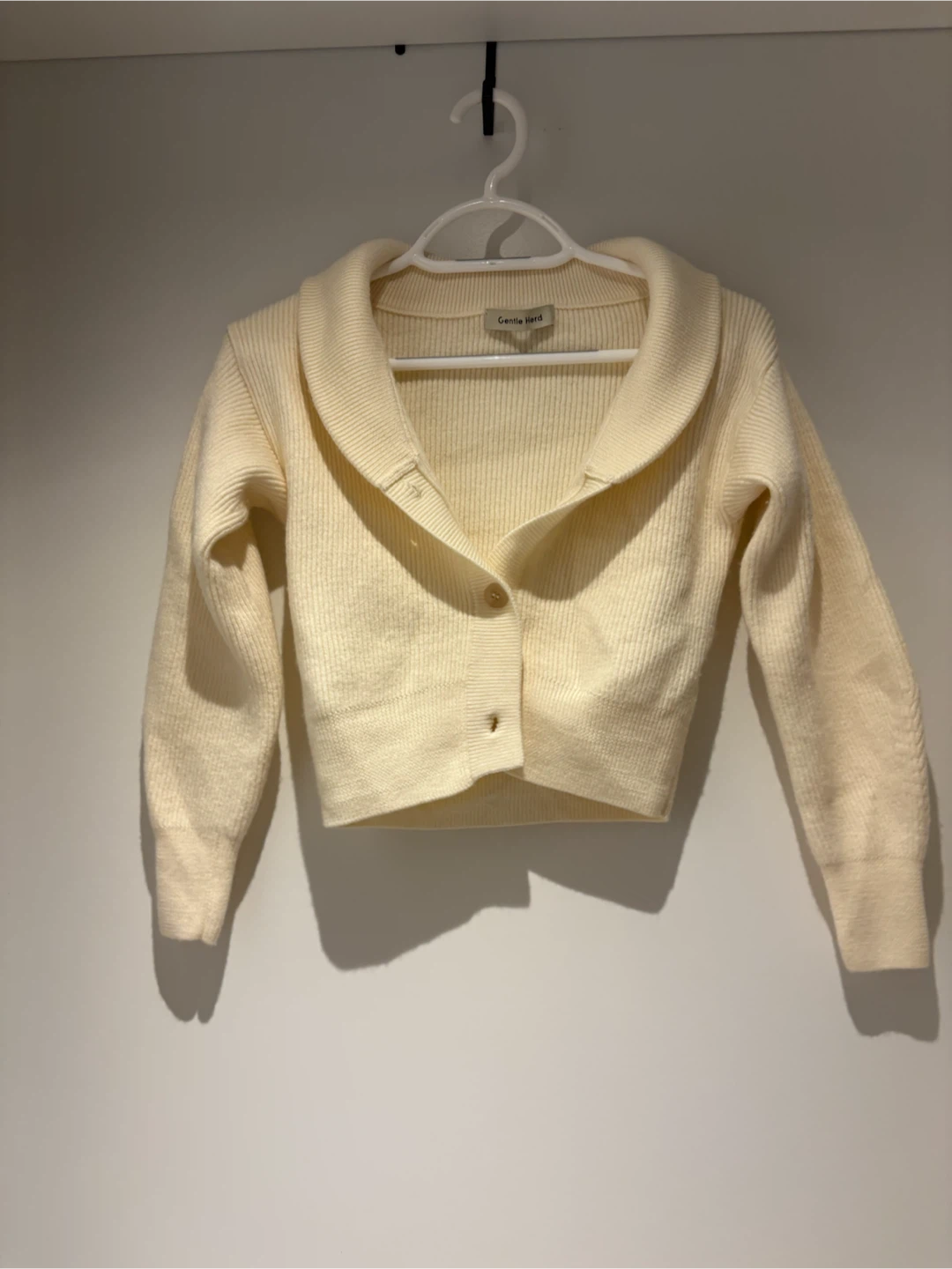 Gentle Herd Cream Ribbed Cardigan - photo 3