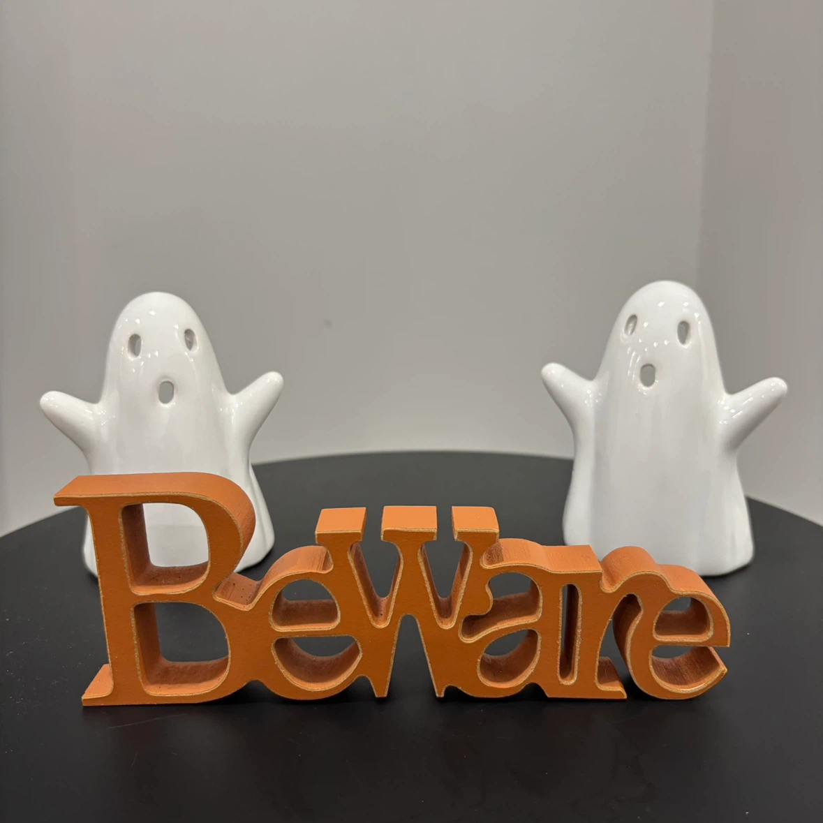 Halloween Decor — Ghosts, Beware Sign