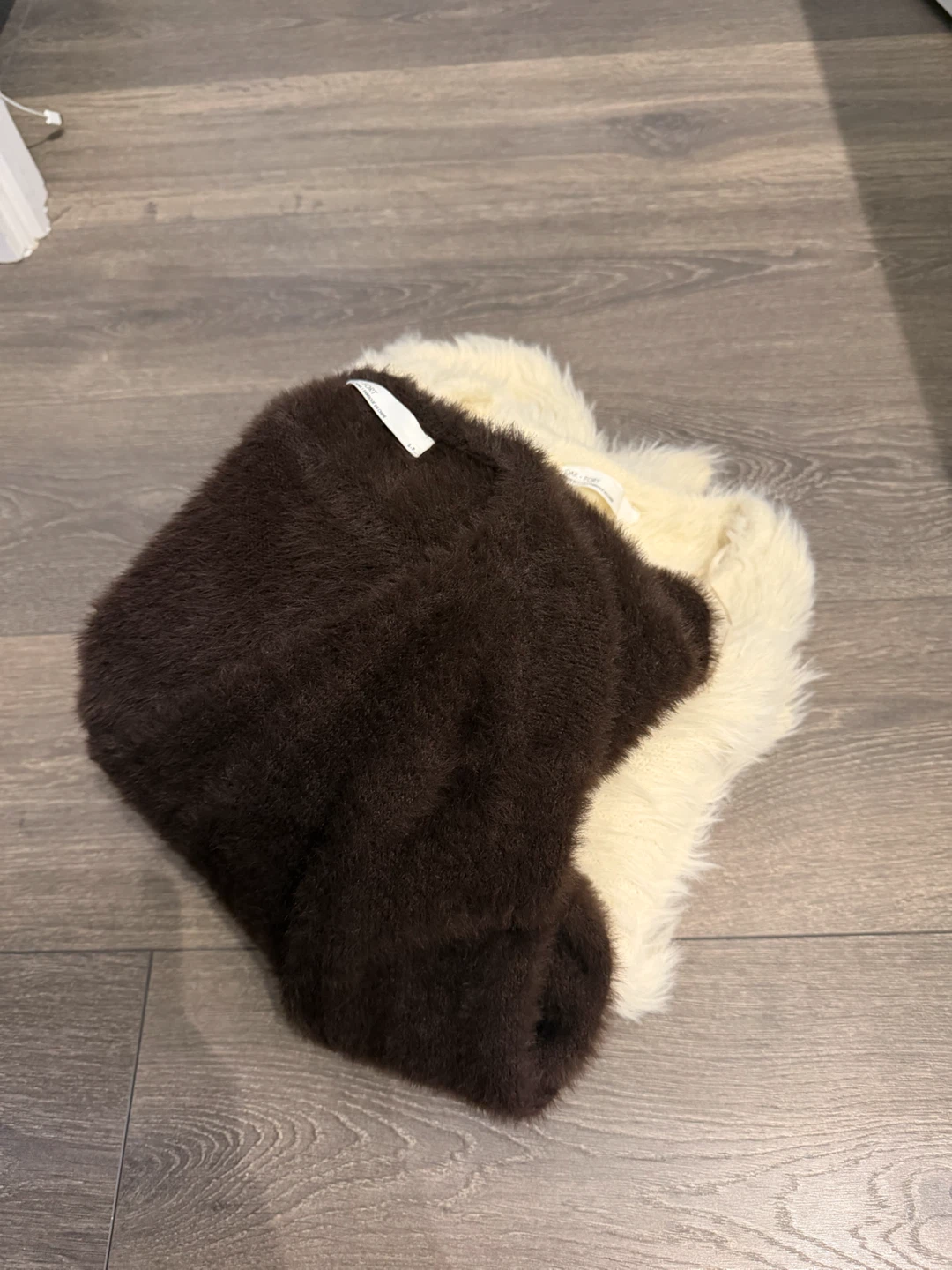 Oak + Fort fuzzy sweaters (set of 2)