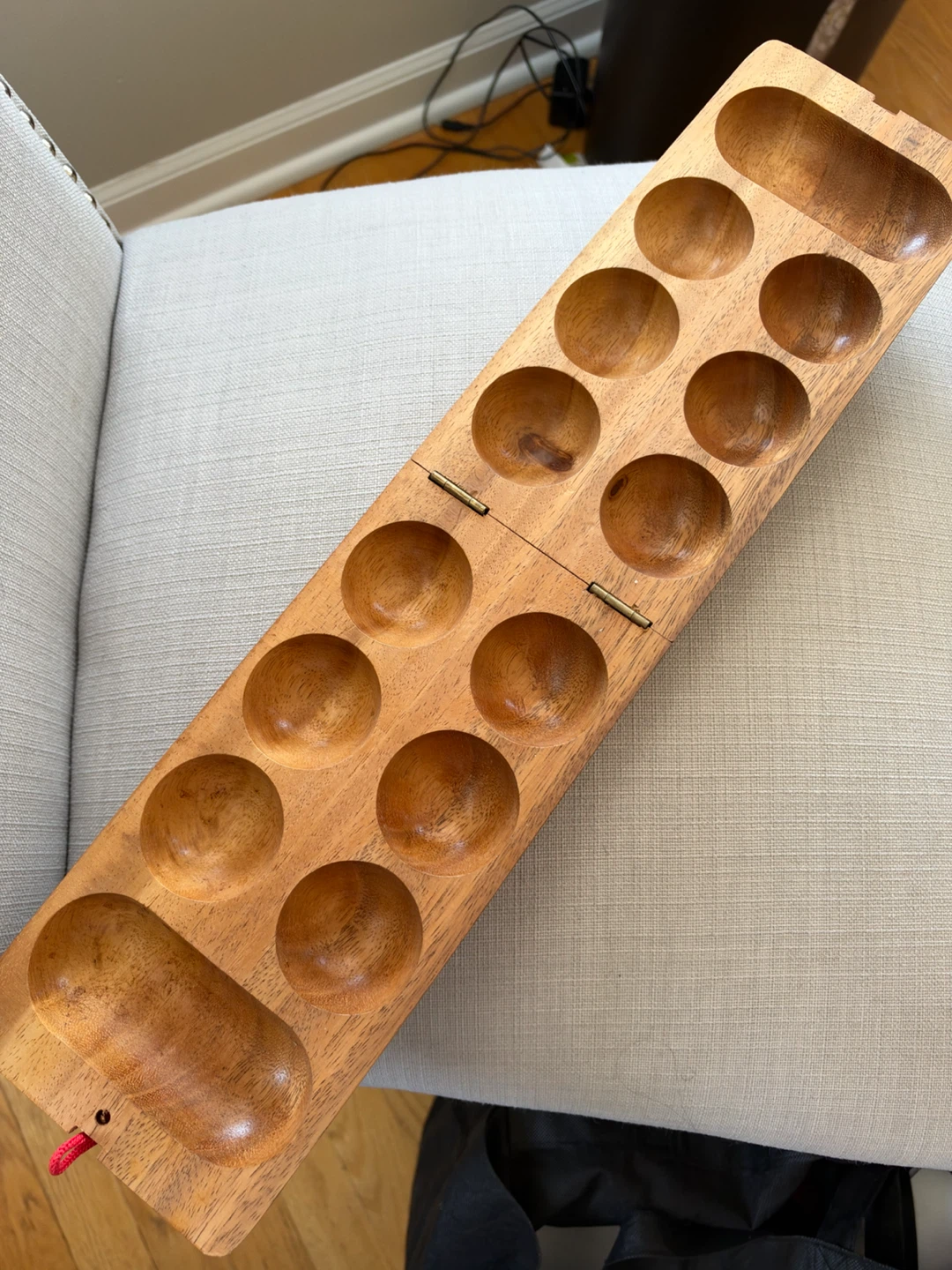 Wooden Mancala Game Board