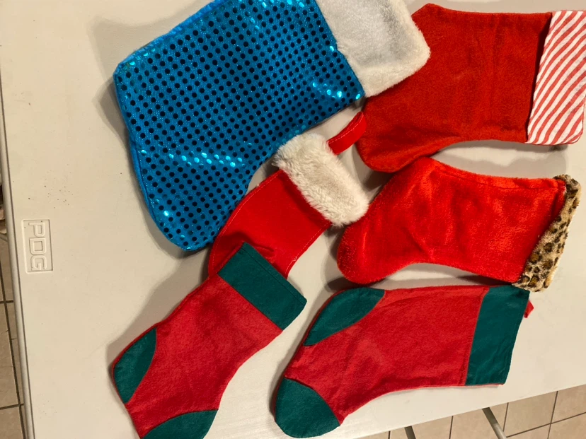 Set of 5 Assorted Christmas Stockings
