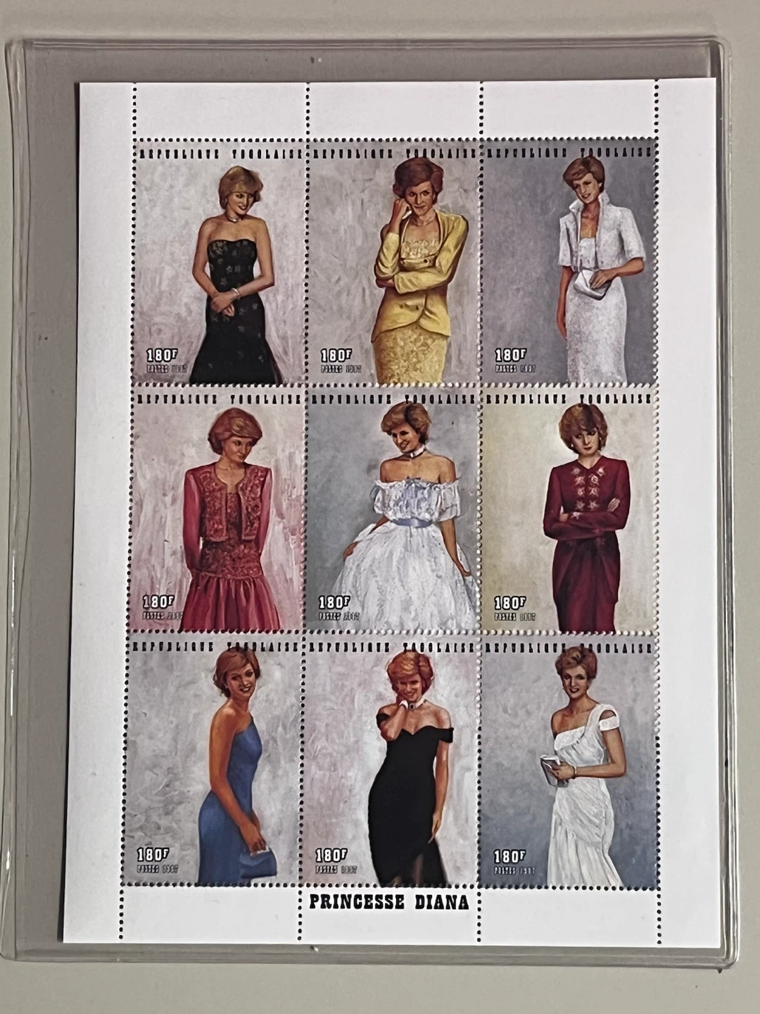 Vintage ICS Princess Diana Gowns Collectible Set Stamps 1997