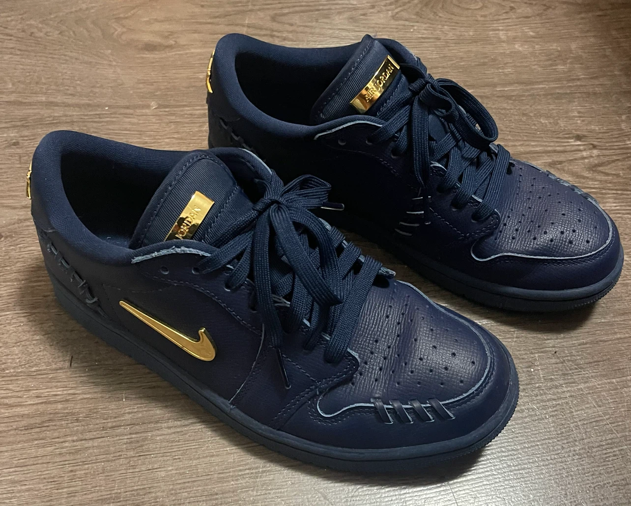 Air Jordan 1 Low Navy and Gold