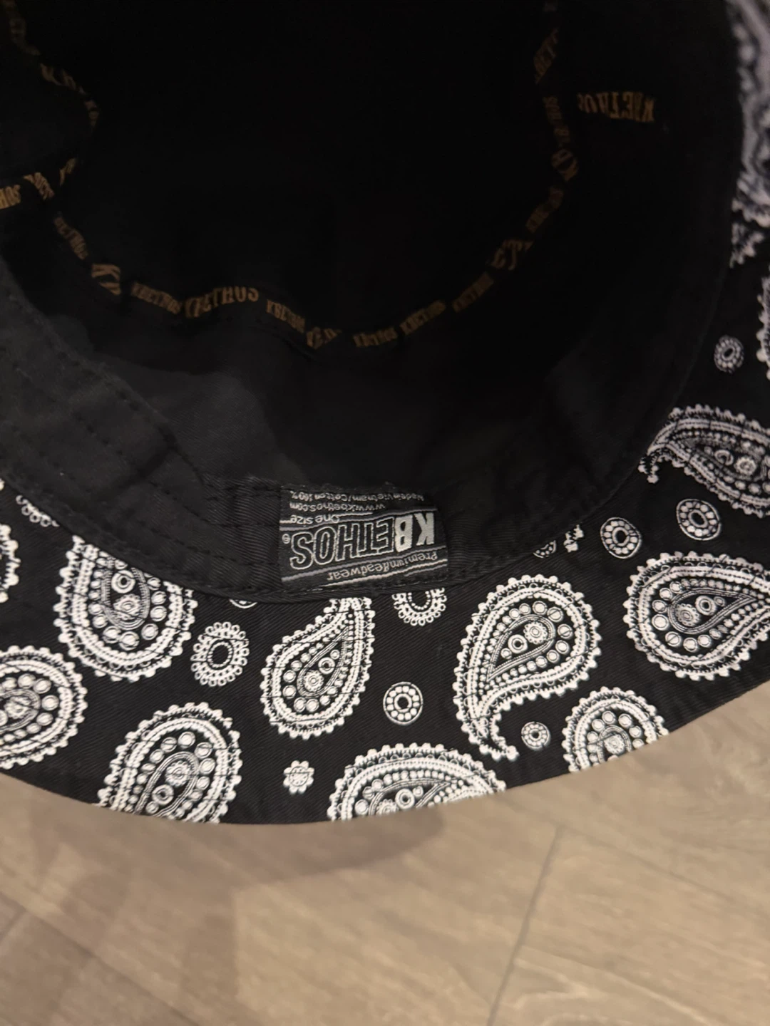 KBETHOS Black and White Paisley Bucket Hat - photo 2