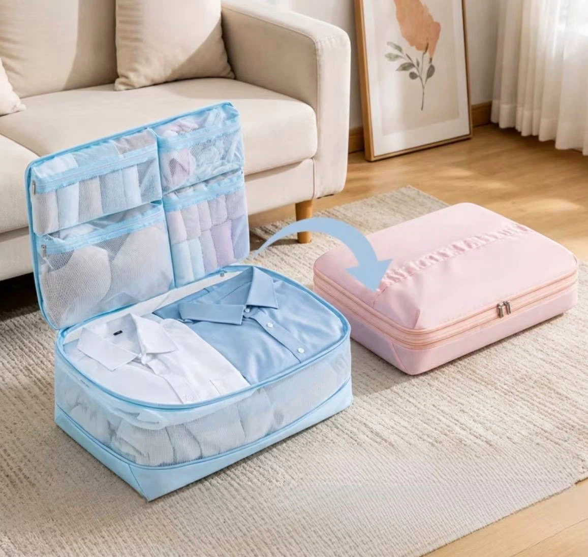5 in-1 Compression Travel Storage Bag, Packing Organizer XL size