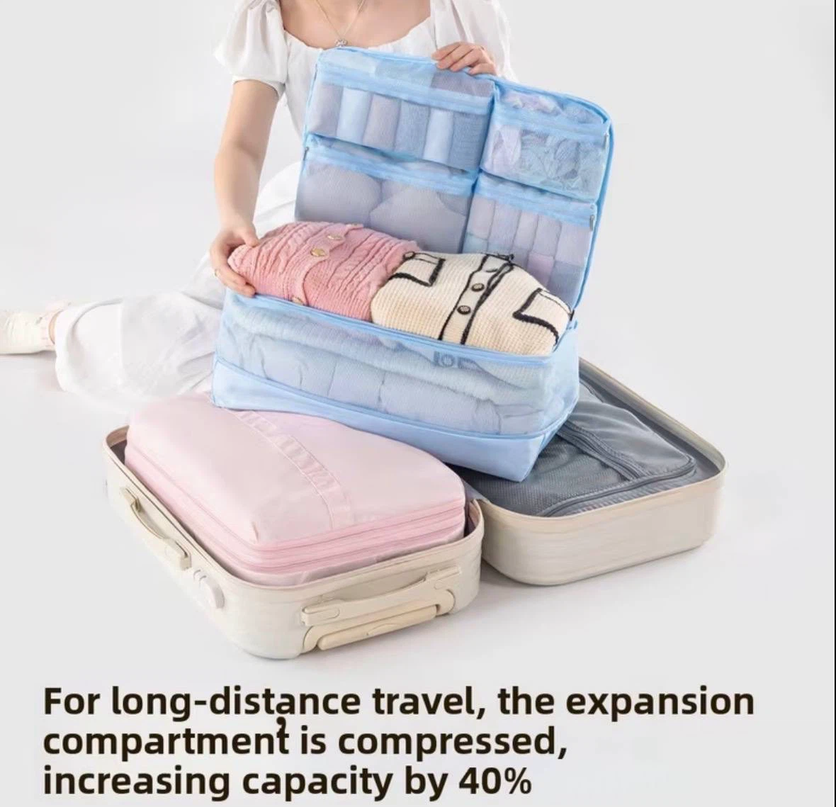 5 in-1 Compression Travel Storage Bag, Packing Organizer XL size - photo 4