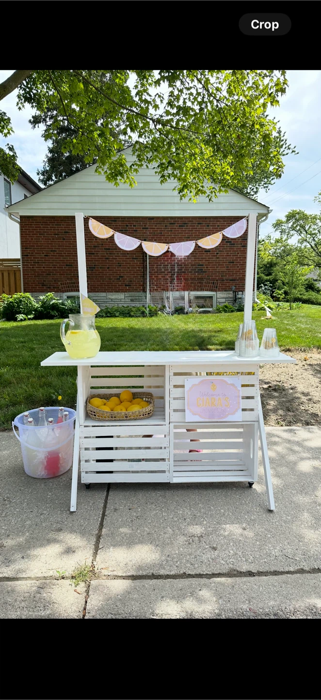White Wooden Lemonade Stand