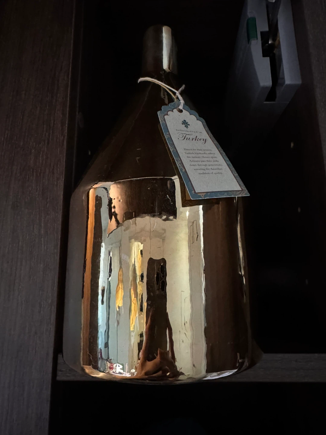 Handcrafted Turkish Gold-Tone styled Vase - photo 3