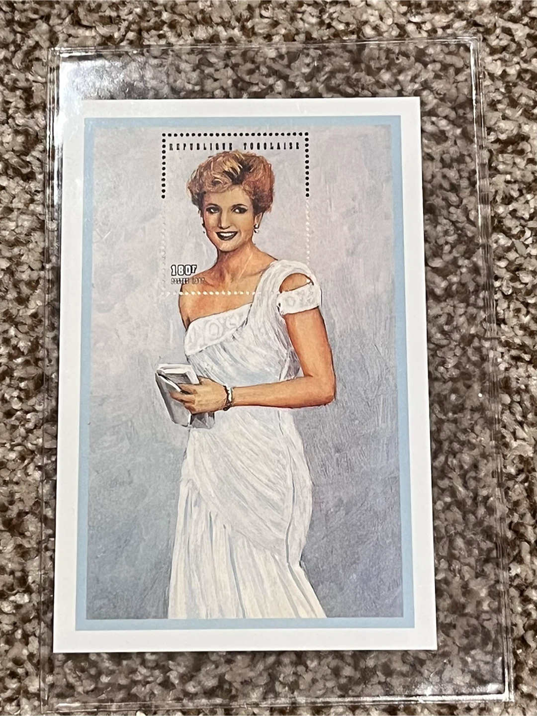 Vintage ICS Princess Diana “White Chiffon Evening Dress” Stamp