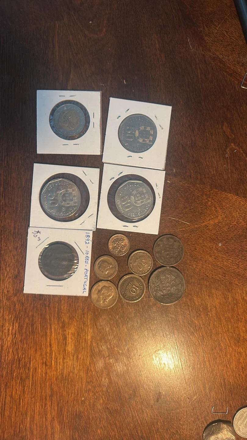 Collection of Vintage Portuguese Coins
