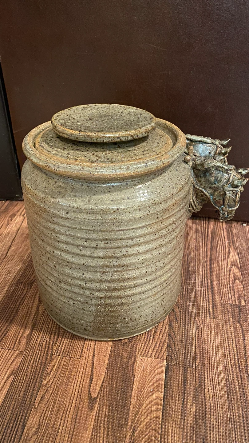 Ceramic Stoneware Jar with Horse Relief - photo 3