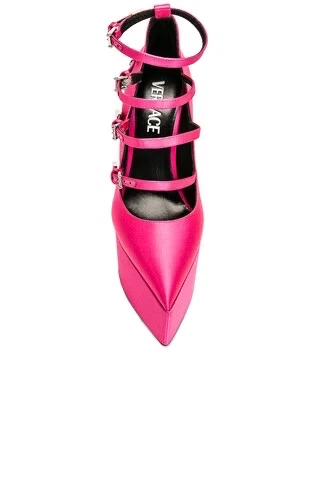 Versace Fuchsia Satin Platform Heels
