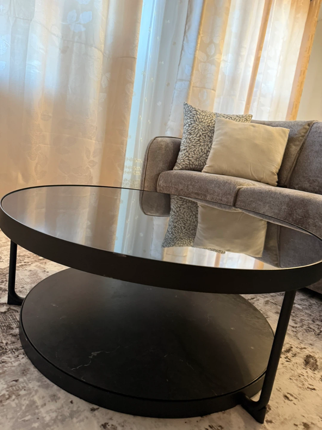 IKEA FRÖTORP Coffee Table – Black Glass, 88 cm - photo 4