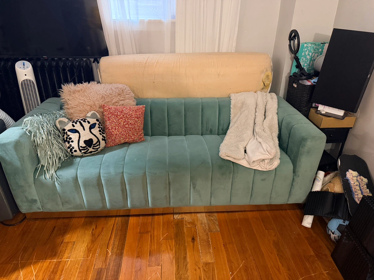 Mint Velvet Channel-Tufted Sofa - photo 2