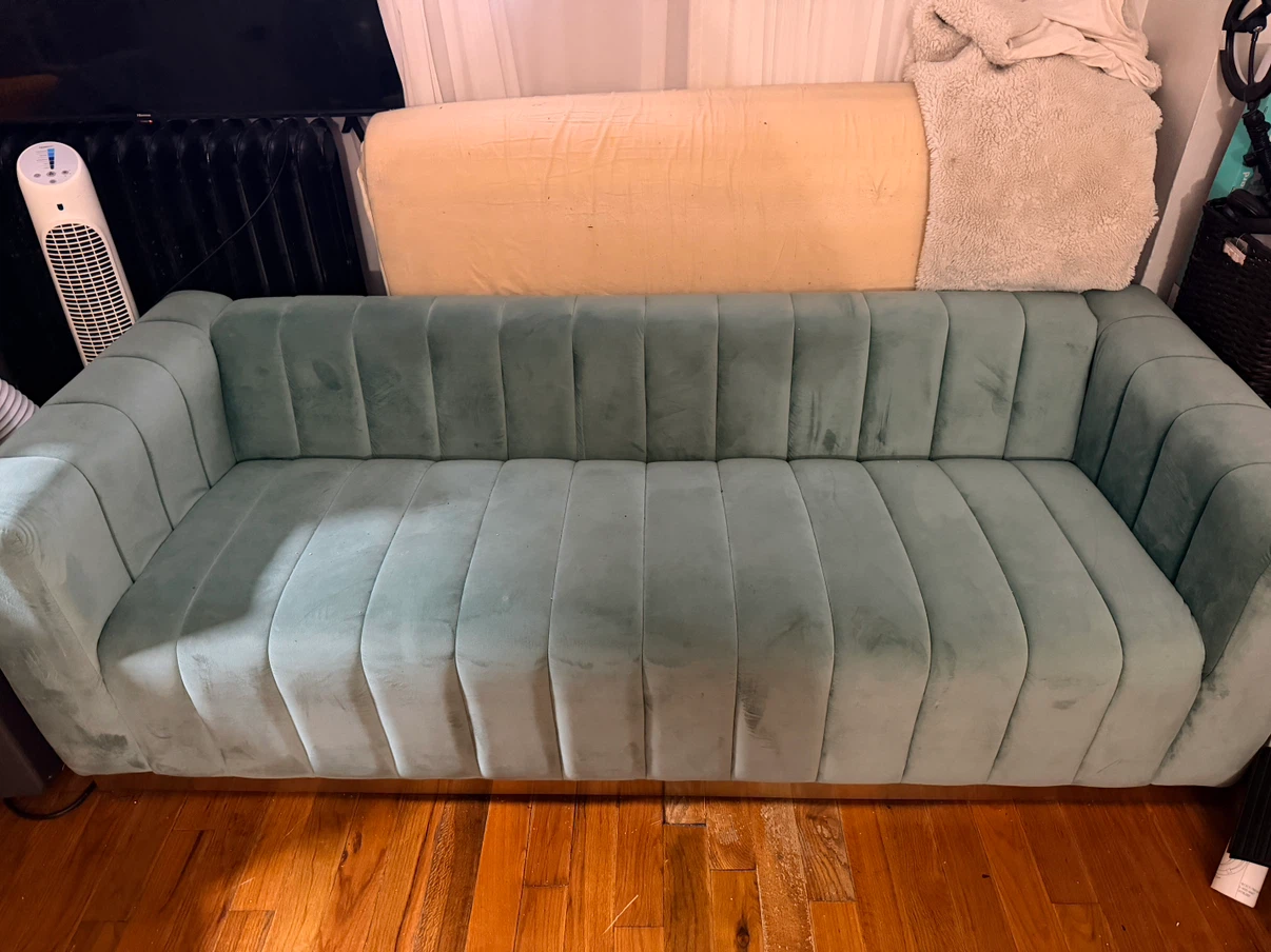 Mint Velvet Channel-Tufted Sofa - photo 3