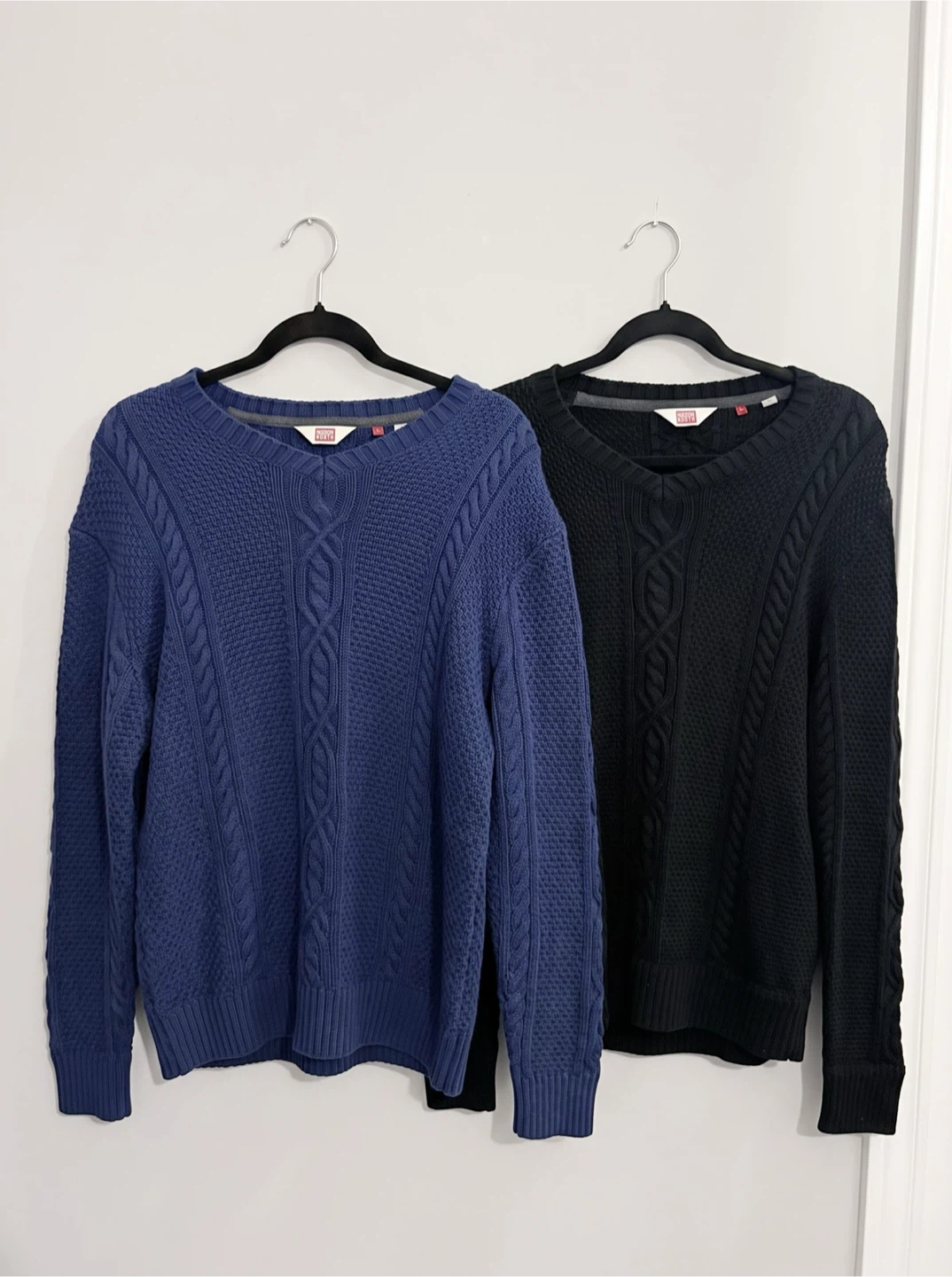 Pair of Hudson North 100% Cotton Cable Knit Sweaters (HBC) Mint