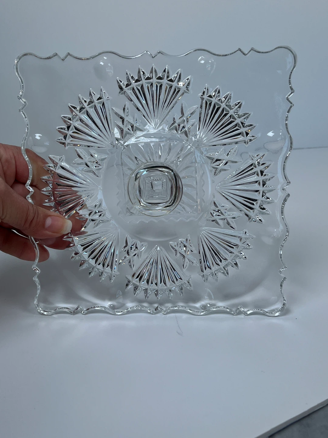 Vintage Crystal Mini Cake Stand - photo 2
