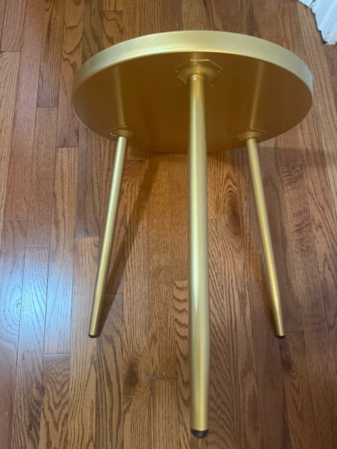 Modern Gold and Gray Round Accent Table - photo 2