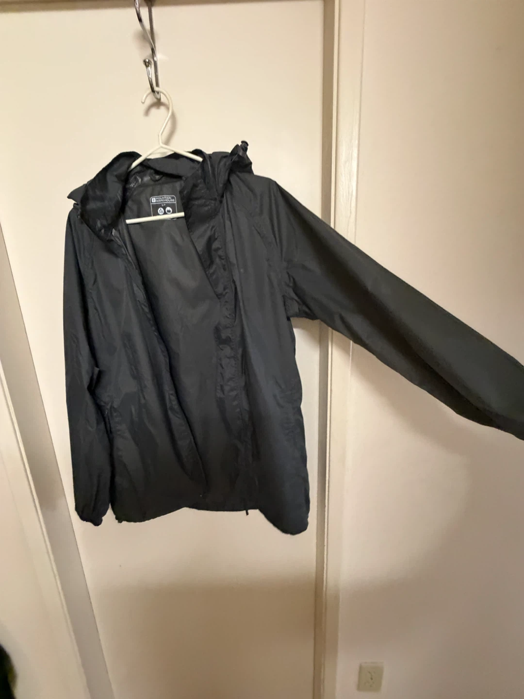 Size small men’s Gray Packable Rain Jacket with Hood&visor - photo 3