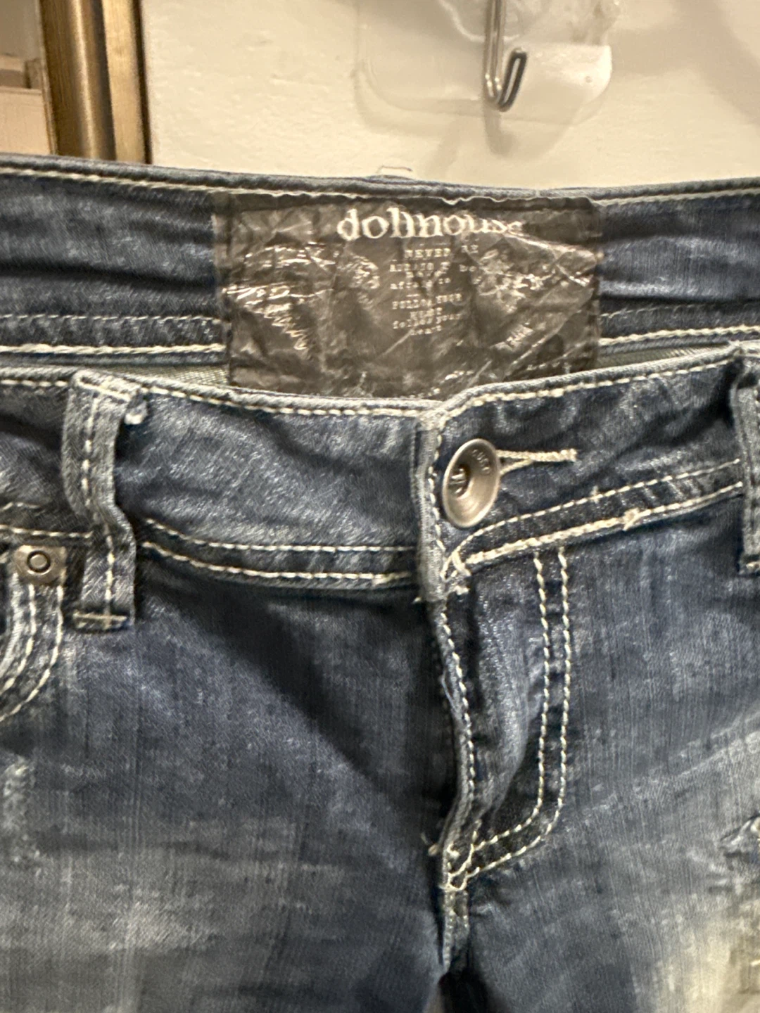 Dollhouse distressed blue denim jeans - photo 2