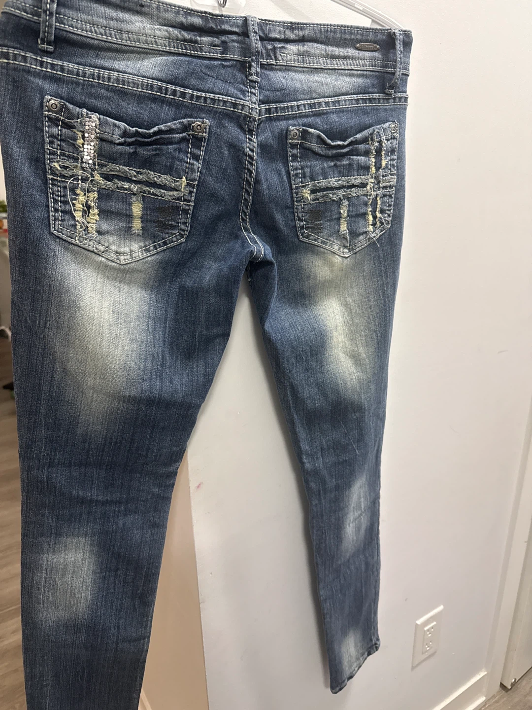 Dollhouse distressed blue denim jeans - photo 3