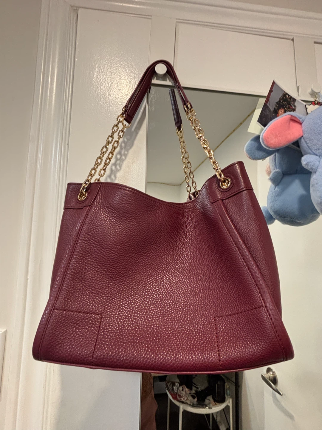 Tory Burch Burgundy Chain Tote Bag - photo 2