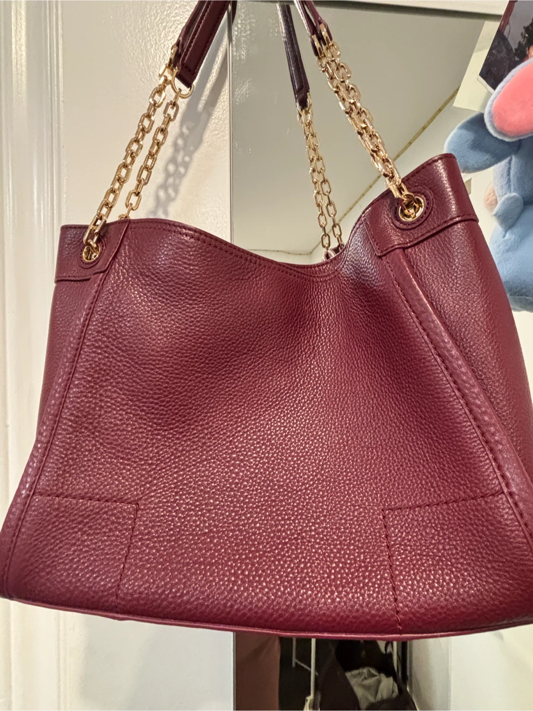 Tory Burch Burgundy Chain Tote Bag - photo 3