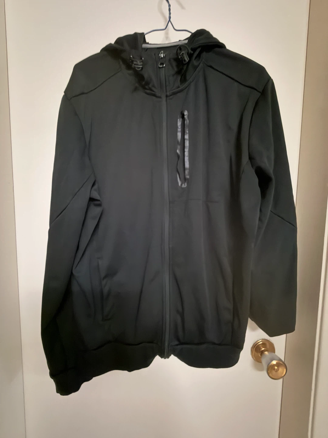 Black unisex Hooded Softshell Jacket size Medium