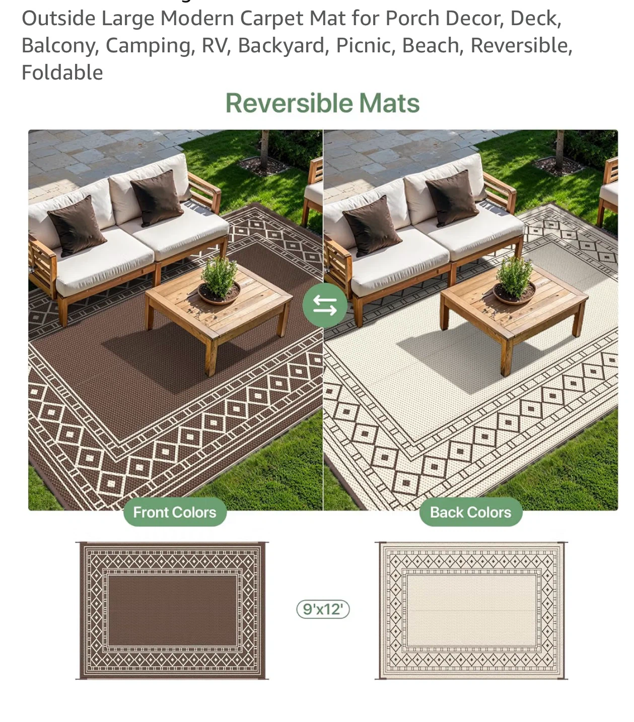 Reversible Outdoor Carpet Mat
