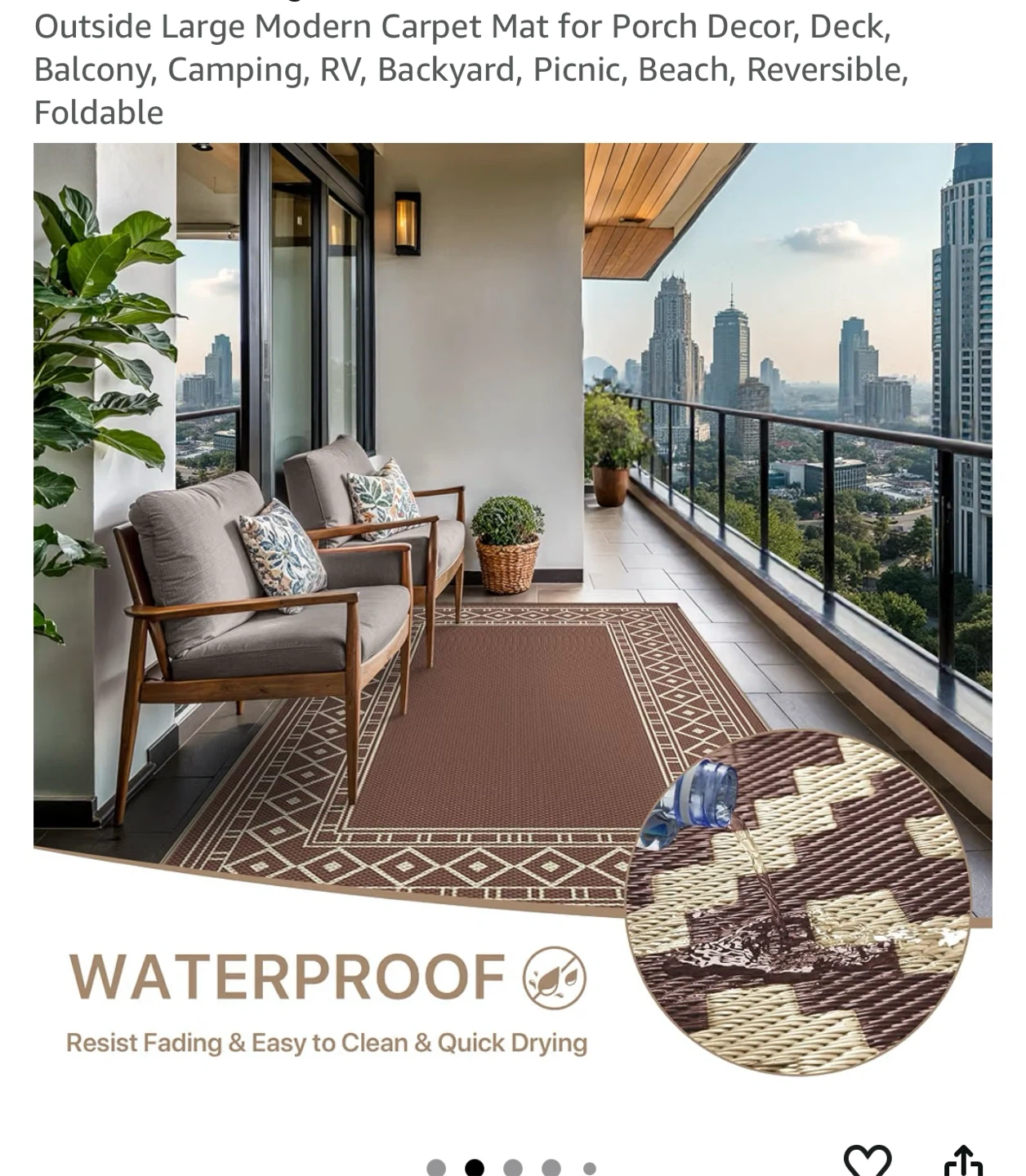 Reversible Outdoor Carpet Mat - photo 4