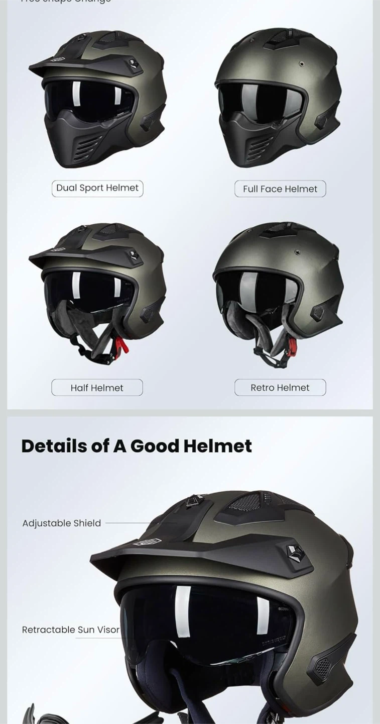ILM 726X Modular Motorcycle Helmet - photo 2