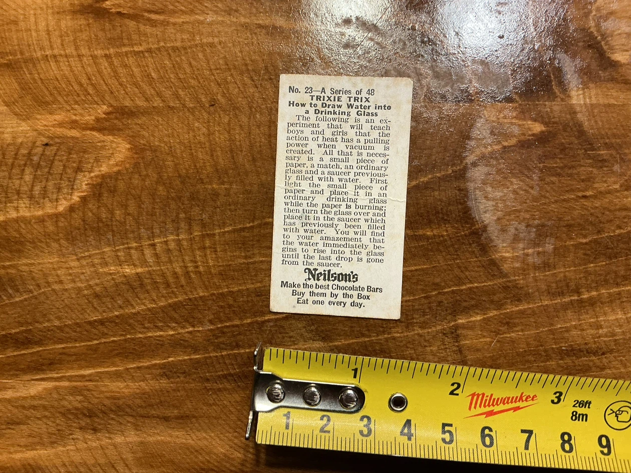 1925 Magic Tricks V66 Neilson’s Chocolate TRIXIE TRIX Card 23 - photo 4