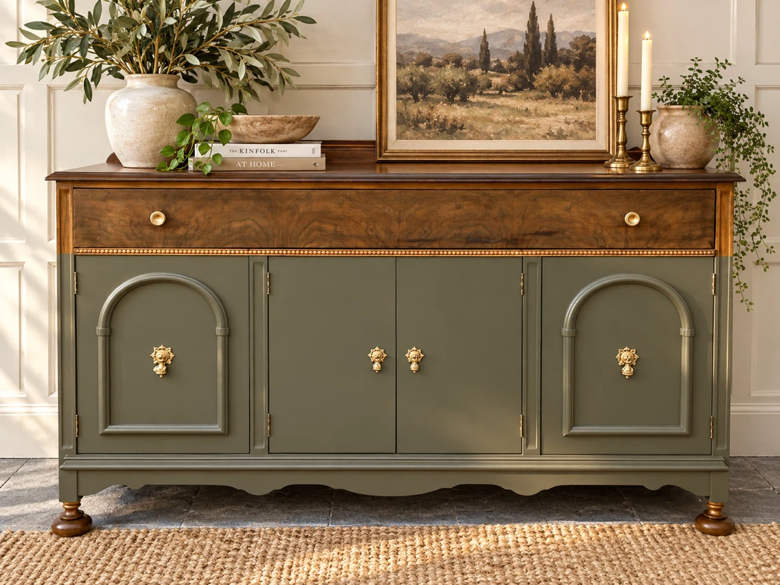 Antique Walnut Buffet | Modern Organic Dipped Finish