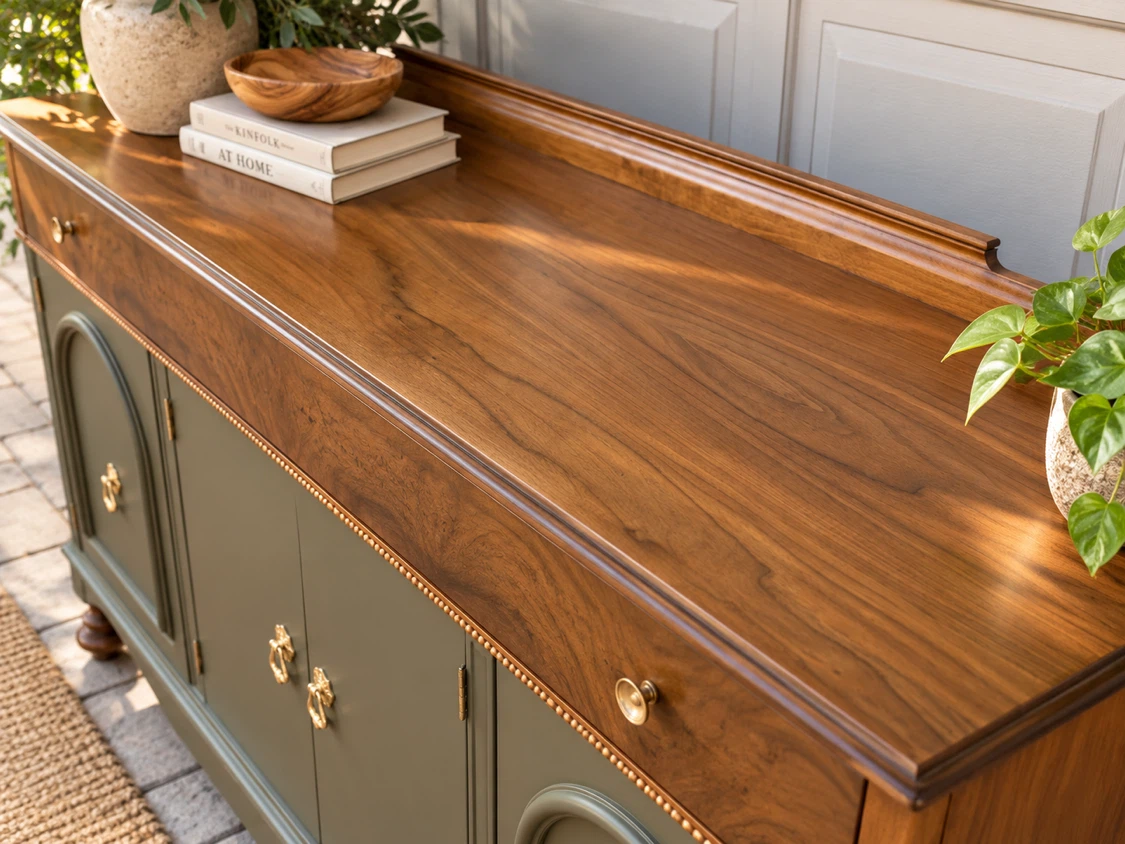 Antique Walnut Buffet | Modern Organic Dipped Finish - photo 3