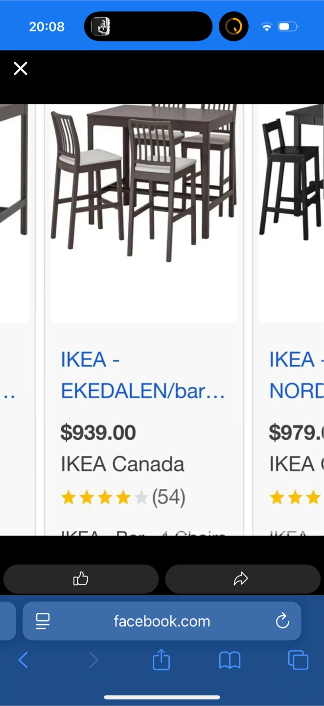 IKEA Ekedalen Bar Table and 4 Chairs - photo 3