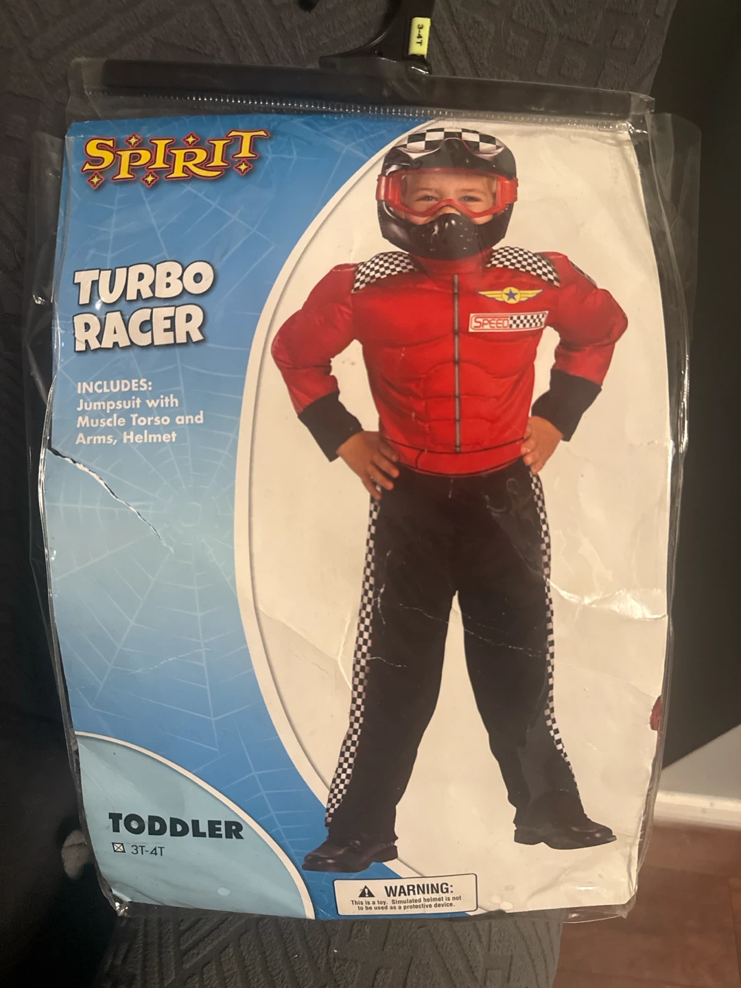 Spirit Halloween Turbo Racer Toddler Costume 3T-4T