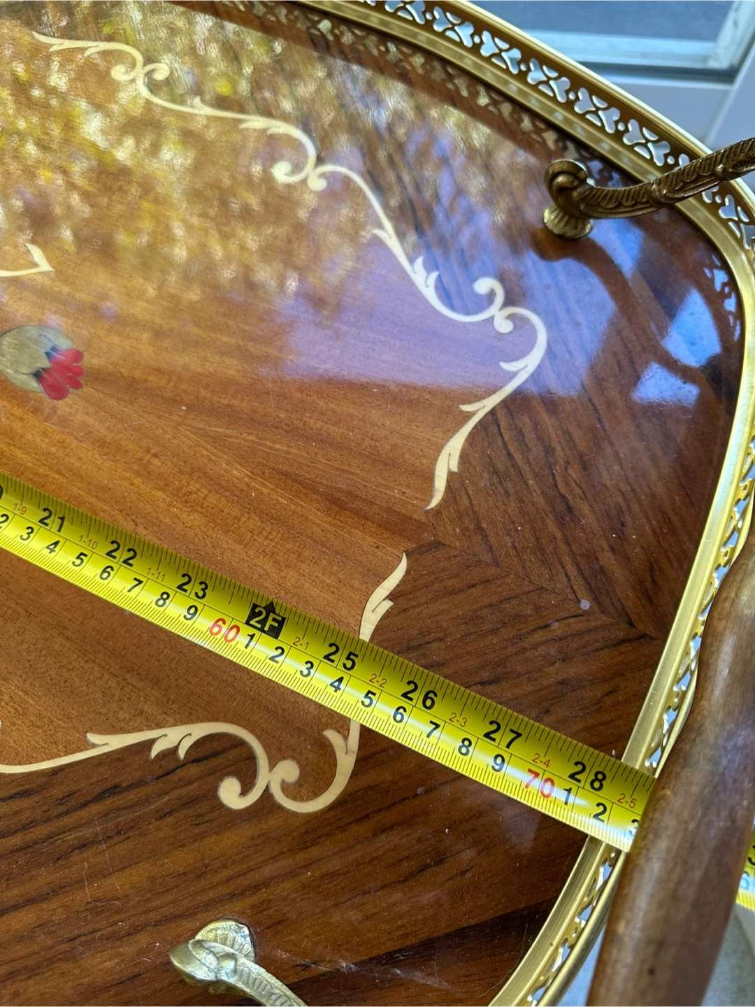 Vintage Wood and Brass Serving Trolley - photo 4