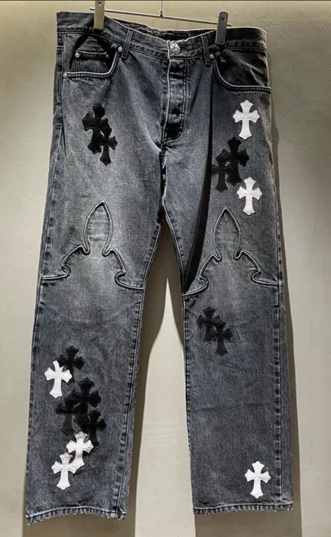 Chrome Hearts Cross Patch Denim Jeans