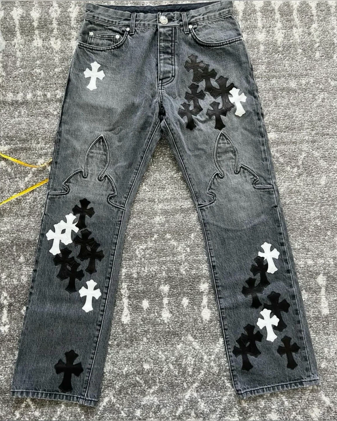 Chrome Hearts Cross Patch Denim Jeans - photo 2