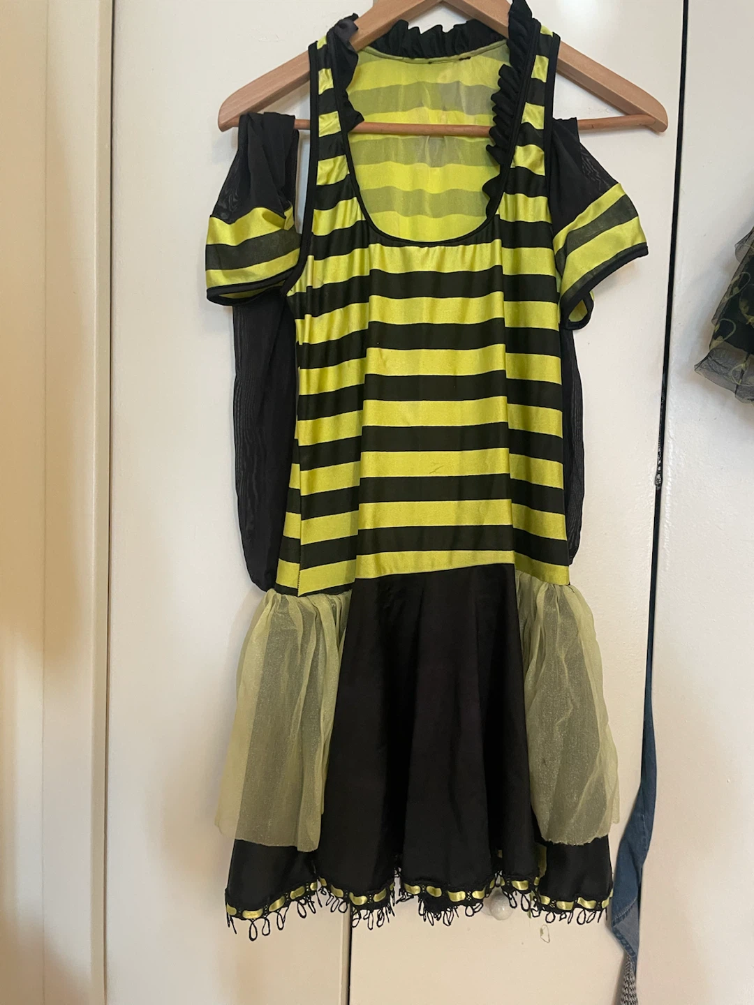 Bee Costume Dress and Thigh-High Stockings