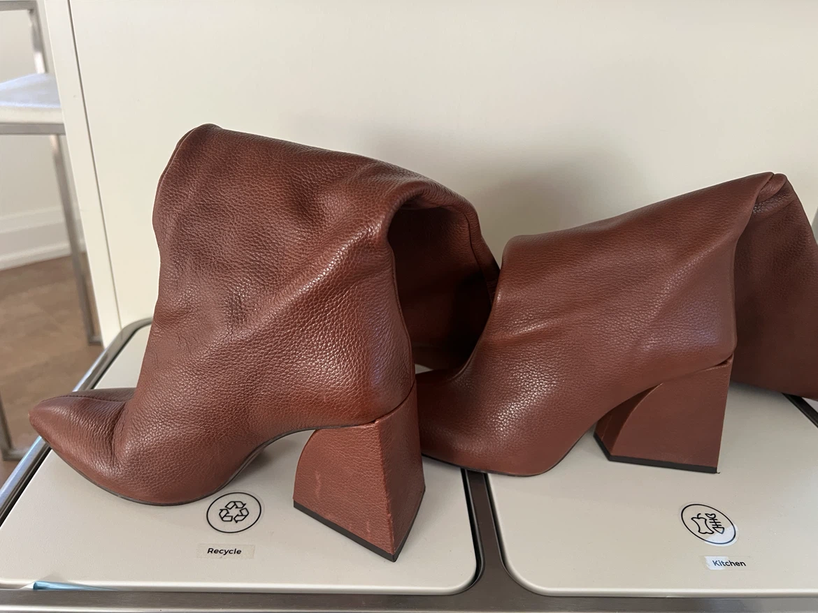 Brown Leather Heeled Boots