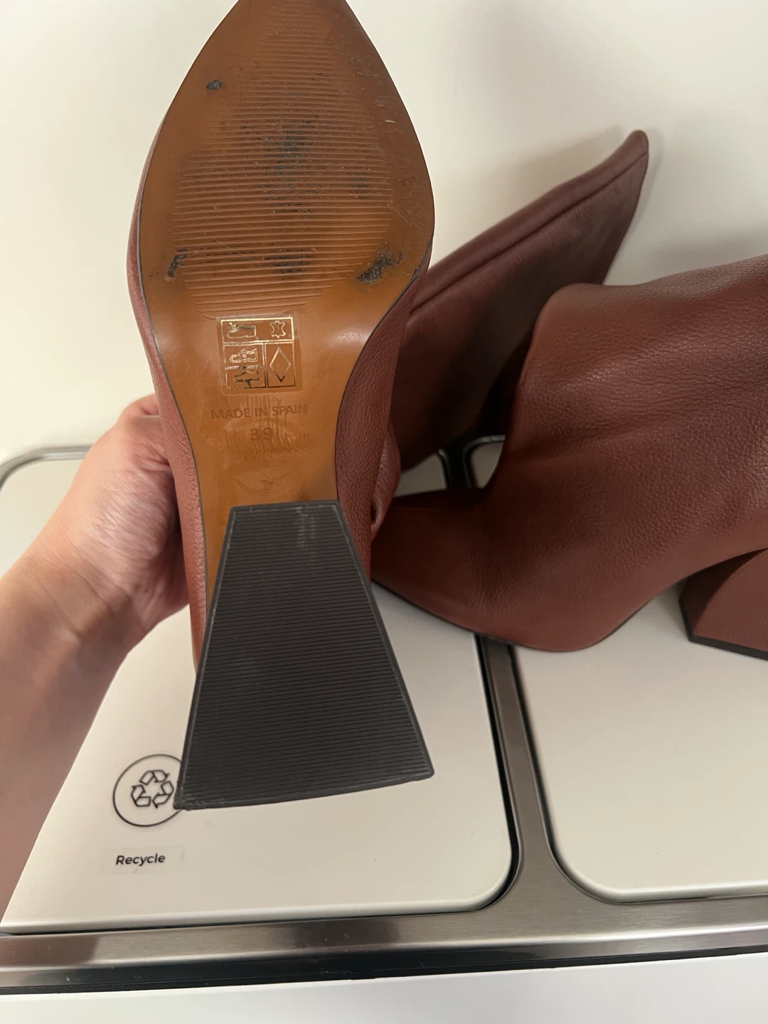 Brown Leather Heeled Boots - photo 3