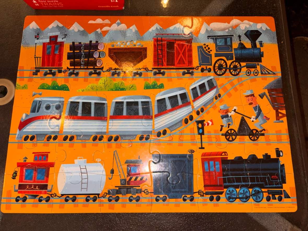 Crocodile Creek Trains Floor Puzzle