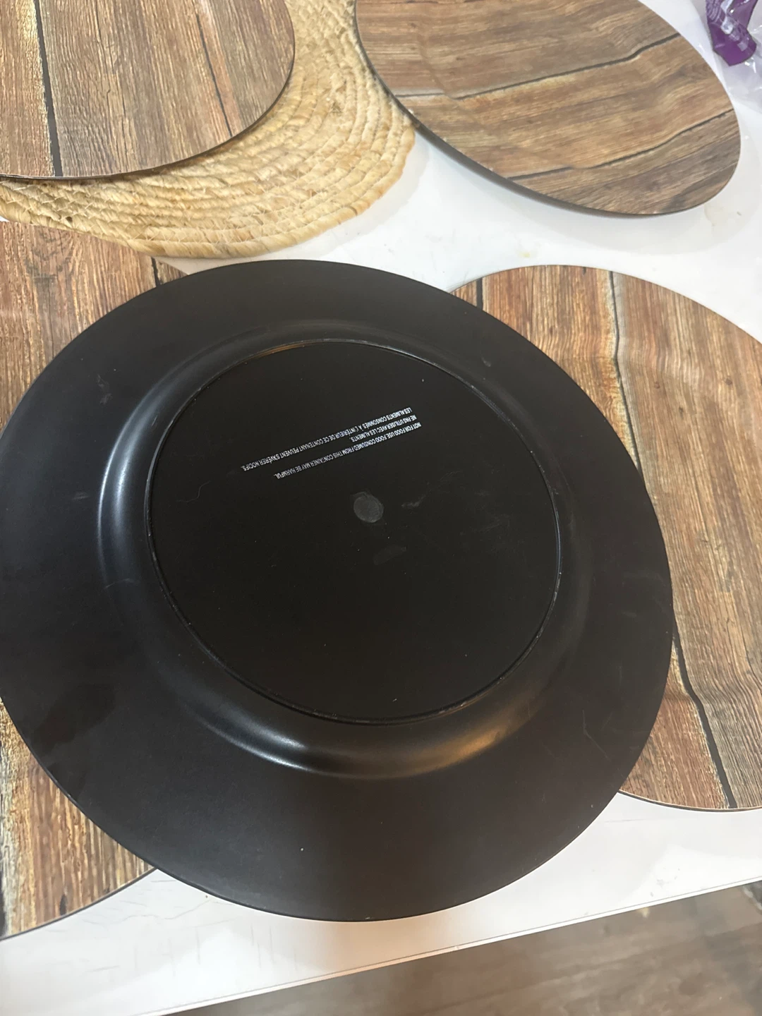 Set of 5 Decorative Wood-Look Plates - photo 2