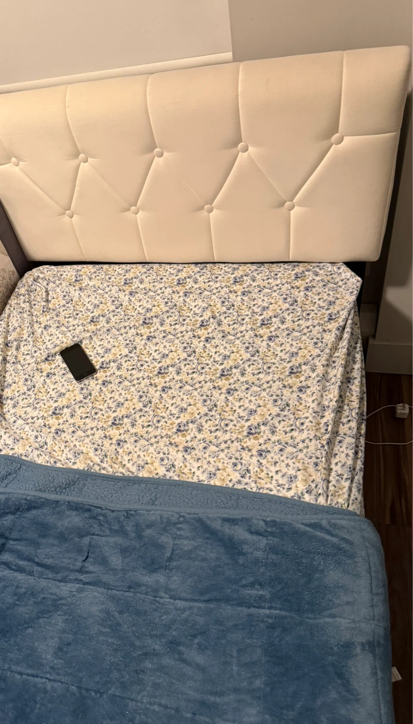 Twin metal bed frame with 10-inch mattress (NEW)