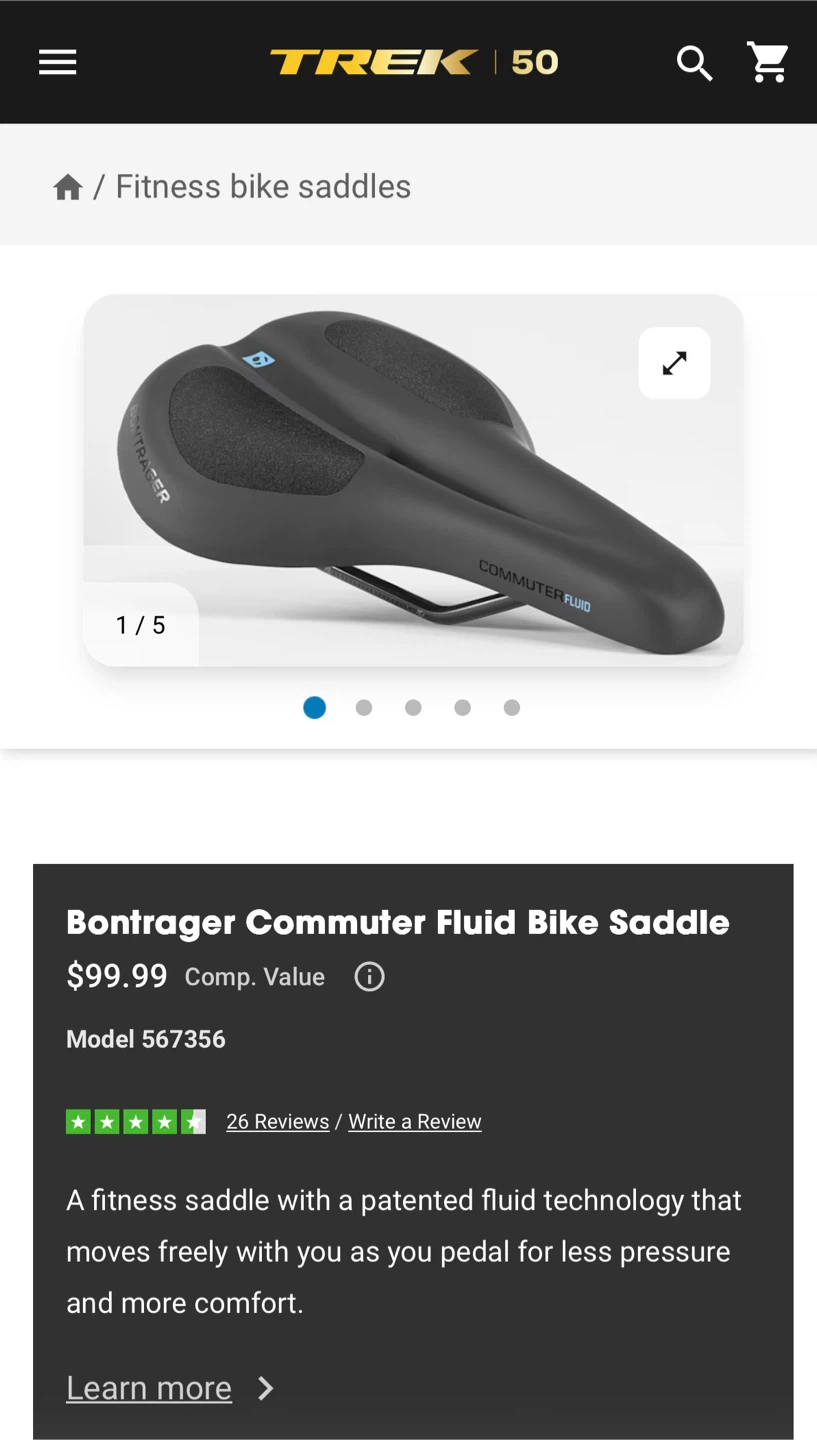 Bontrager Commuter Fluid Bike Saddle - photo 4