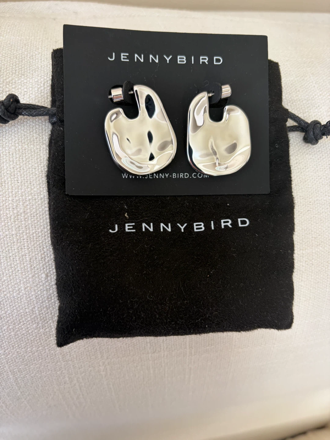 Jenny Bird Silver Hoop Earrings