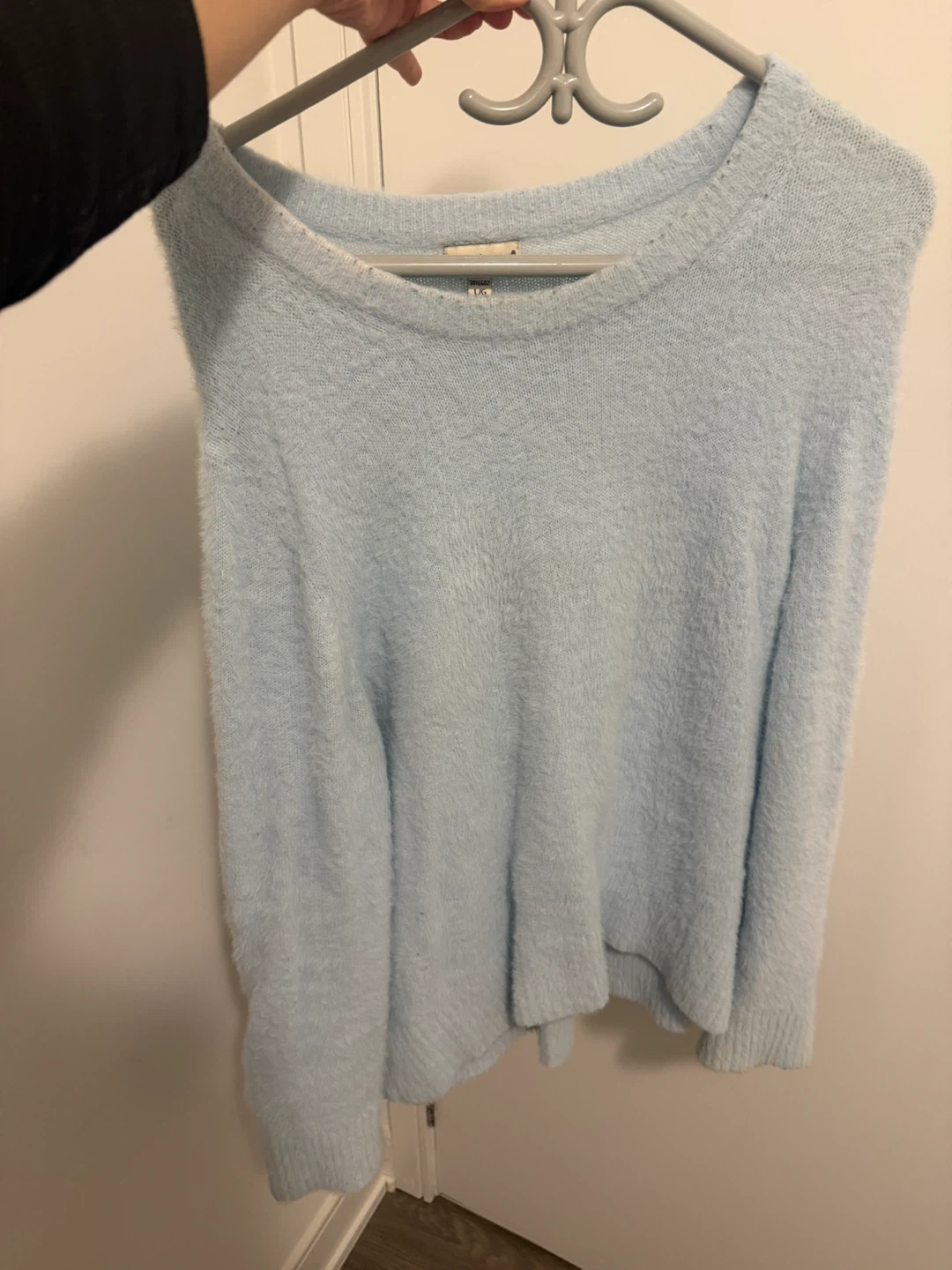 Light blue fuzzy sweater