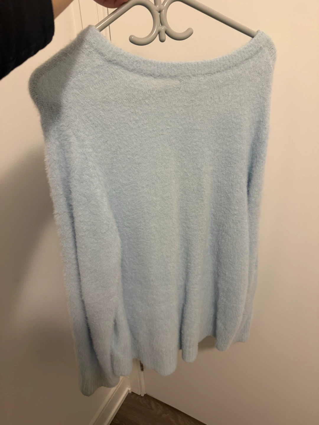 Light blue fuzzy sweater - photo 2