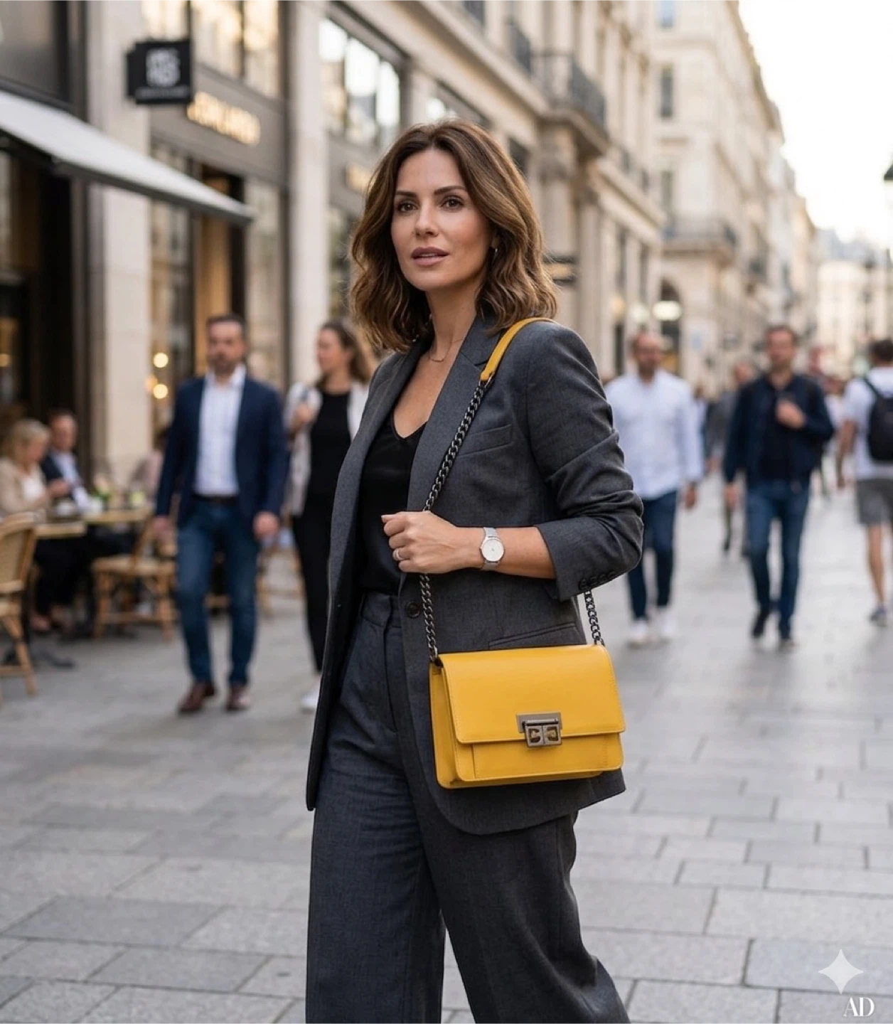 Real leather cross bag